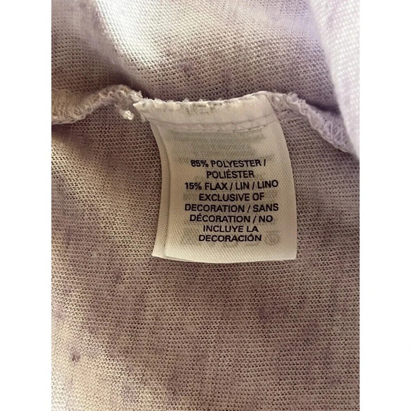 Victoria's Secret Flax Blend Loose-Fit V-Neck Top Pale Lavender Heather Size M - Picture 9 of 11